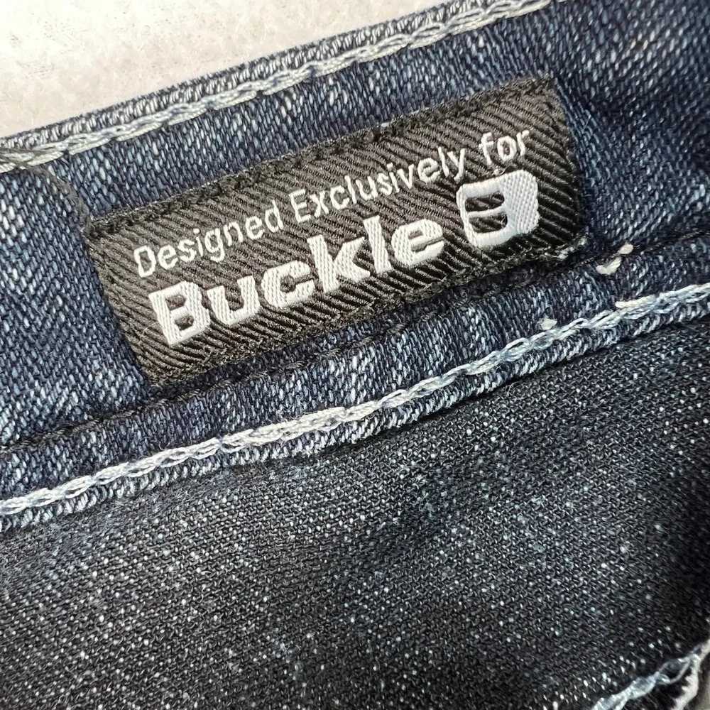 Salvage Mayhem Bootcut Distressed Denim Jeans Men 33x30 Grunge Y2K Buckle‎